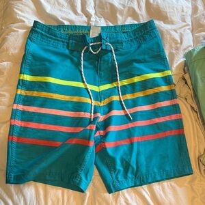 Old Navy Multicolor Striped Men's Swim Shorts